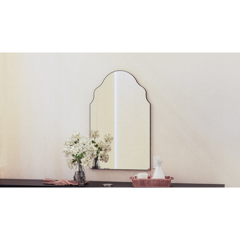 Canora Grey Barty Wood Arch Wall Mirror & Reviews Wayfair